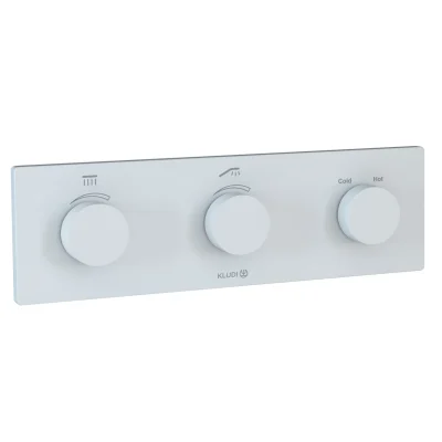Kludi Tronic - zemapmetuma termostata maisītājs, 2 patērētājiem, balts matēts 3830053-00