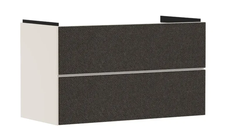 Hansgrohe Xevolos E - izlietnes skapītis, 98x58x48 cm, 2 atvilktnes, matēti bēšs/tekstils tumši pelēks 54182660