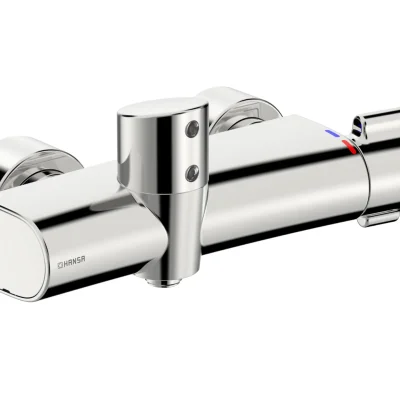 Hansa Clinica - elektronisks termostata dušas maisītājs, darbība ar baterijām, hroms 08866200