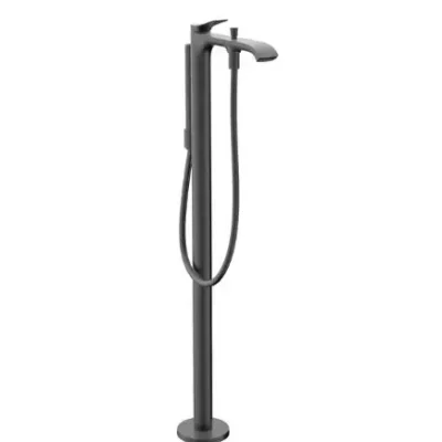 Hansgrohe Vivenis - vannas maisītājs, grīdas montāža, ar piederumiem, hroms melns birstēts 75445340