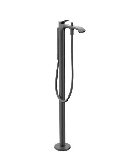 Hansgrohe Vivenis - vannas maisītājs, grīdas montāža, ar piederumiem, hroms melns birstēts 75445340