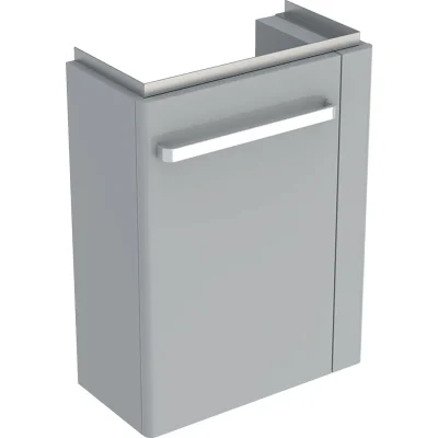 Geberit Selnova Compact - izlietnes skapītis, 45x25x60 cm, 1 durvis, eņģes kreisajā pusē, gaiši pelēks 501.497.00.1
