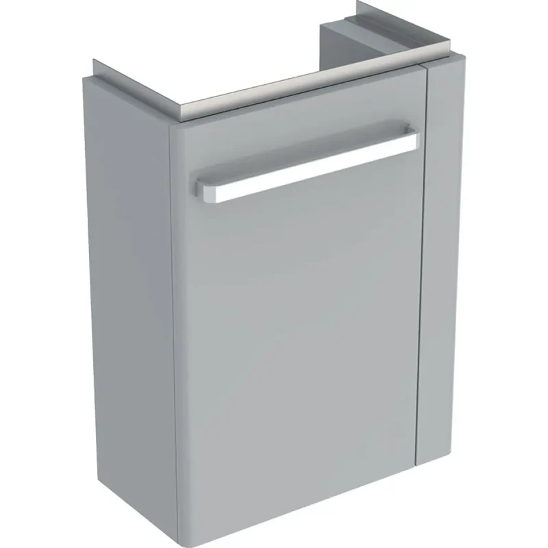 Geberit Selnova Compact - izlietnes skapītis, 45x25x60 cm, 1 durvis, eņģes kreisajā pusē, gaiši pelēks 501.497.00.1
