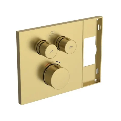 Ideal Standard Ceratherm Navigo Solos - termostata maisītājs, zemapmetuma, 2 ierīcēm, birstēts zelts A7894A2