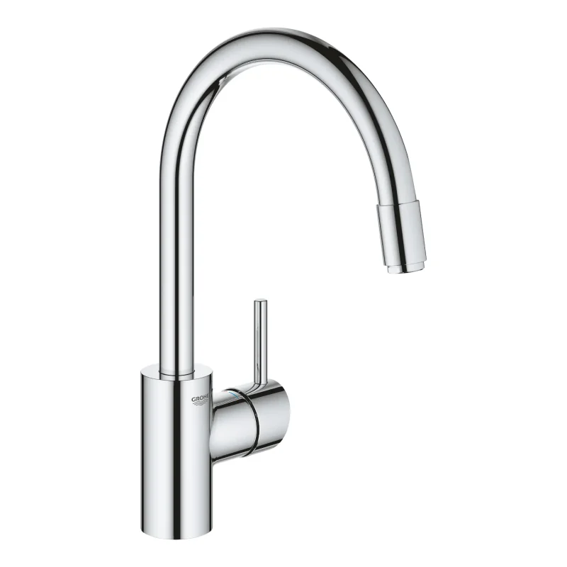 Grohe Concetto - virtuves izlietnes maisītājs ar izvelkamu trauku dušu, hromēts 32663003
