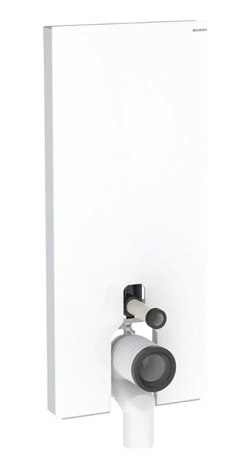 Geberit Monolith Plus - sanitārais modulis stāvošam WC, 114 cm, pieslēgums apakšā, stikls/balts 131.233.SI.7