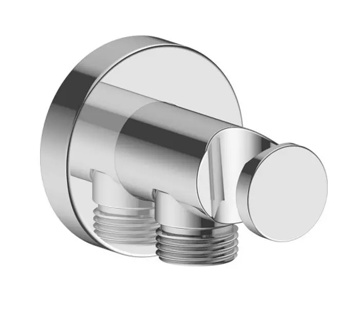 Duravit piederumi - dušas pieslēguma līkums ar turētāju, hromēts UV0630009010