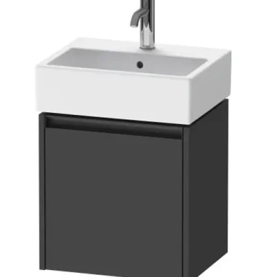 Duravit Ketho.2 - izlietnes skapītis 44x43x34 cm, ar 1 durvīm, eņģes labajā pusē, grafīts matēts K25070R49490000