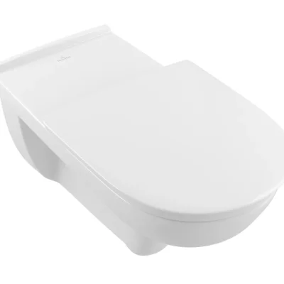 Villeroy & Boch ViCare - pie sienas stiprināma tualete, bez barjerām, horizontāls izvads, Direct Flush, AntiBac, CeramicPlus, Alpu balts 4601R0T2