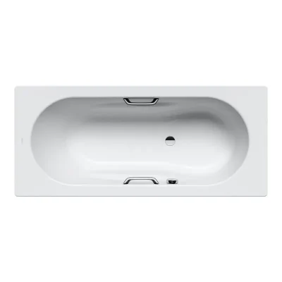 Kaldewei Ambiente - Taisnstūra vanna Vaio komplekts Star 955, 170x75 cm, ar rokturu caurumiem, balta 233500010001