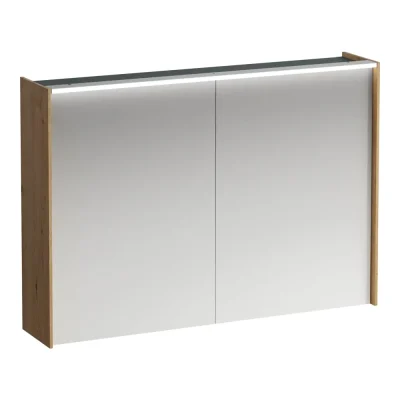 Laufen Lani - spoguļskapis ar LED apgaismojumu, 71x102x21 cm, 2 durvis, ozols H4037921122671