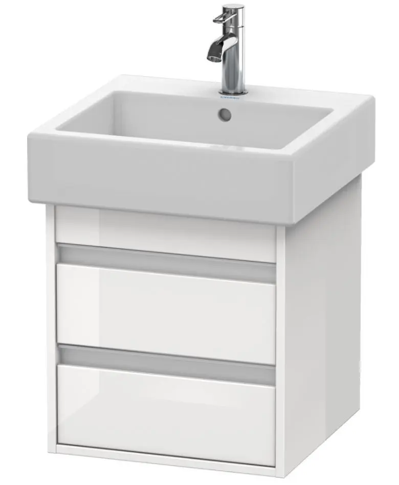 Duravit Ketho - izlietnes skapītis 48x45x44 cm, 2 atvilktnes, balts spīdīgs KT663502222