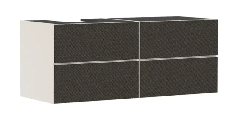 Hansgrohe Xevolos E - izlietnes apakšskapis, 137x56x55 cm, 4 atvilktnes, matēti bēšs/tekstila tumši pelēks 54237660