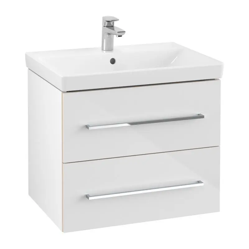 Villeroy & Boch Avento - izlietnes apakškabinets, 630x514x45 cm , 2 atvilktnes, Crystal White A89000B4