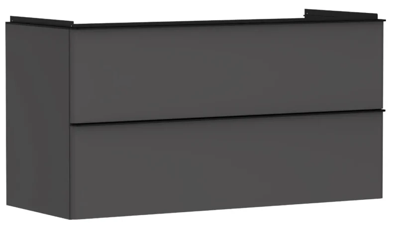 Hansgrohe Xelu Q - izlietnes apakšskapītis, 63x118x50 cm, 2 atvilktnes, matēti pelēks/matēti melns 54036670