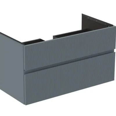 Ideal Standard Finesse - izlietnes skapītis 100x51x55 cm, 2 atvilktnes, Ribbed matēts Ashblue E3397UQ