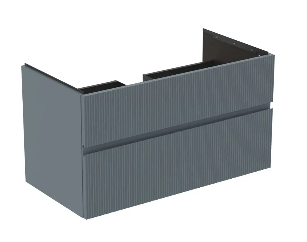 Ideal Standard Finesse - izlietnes skapītis 100x51x55 cm, 2 atvilktnes, Ribbed matēts Ashblue E3397UQ