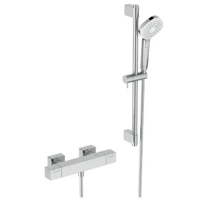 Ideal Standard Ceratherm C100 - dušas komplekts ar termostatu, 3 strūklu veidi, hroms A7535AA