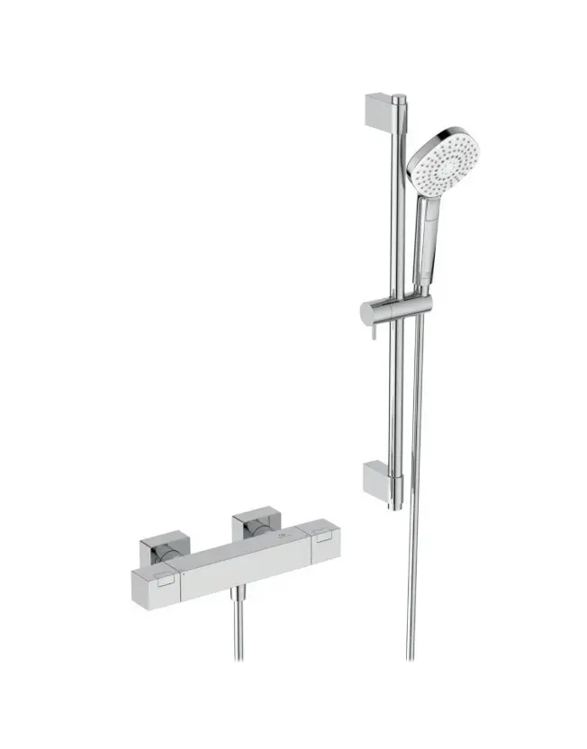Ideal Standard Ceratherm C100 - dušas komplekts ar termostatu, 3 strūklu veidi, hroms A7535AA
