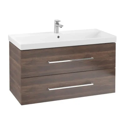Villeroy & Boch Avento - izlietnes skapītis,98x51x45 cm , 2 atvilktnes, Arizona Oak A89200VH
