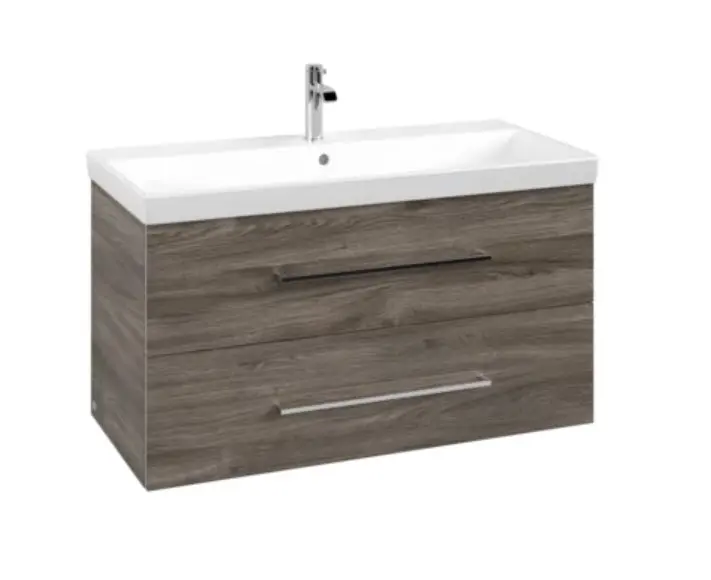 Villeroy & Boch Avento - izlietnes skapītis, 98x51x45 cm, 2 atvilktnes, Stone Oak A89200RK