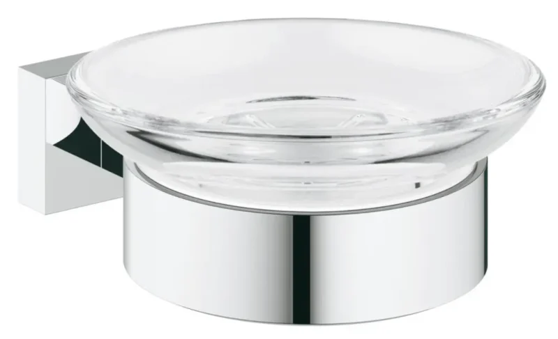 Grohe Essentials Cube - ziepju trauks ar turētāju, hromēts 40754001