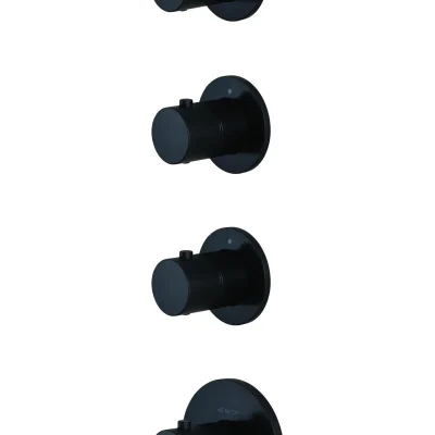Paffoni Modular Box - termostatiskais maisītājs - zemapmetuma, 3 patērētājiem, matēti melns MDE019NO
