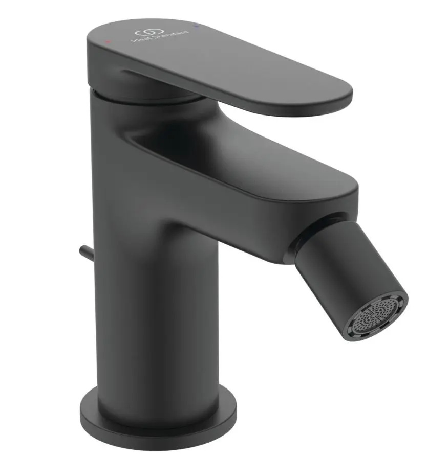 Ideal Standard Cerafine Nuovo - bideta maisītājs ar noteces vārstu, zīdaini melns BD775XG