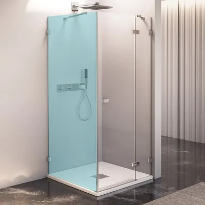 Polysan - Pivot dušas durvis 100 cm, hroms/caurspīdīgs stikls FL1210R