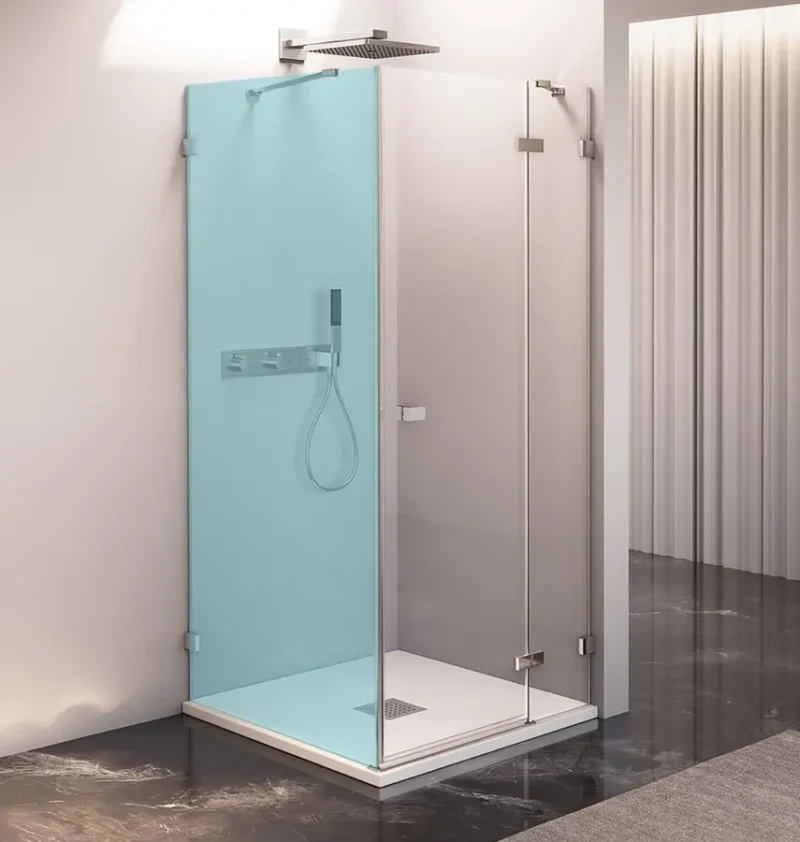 Polysan - Pivot dušas durvis 100 cm, hroms/caurspīdīgs stikls FL1210R