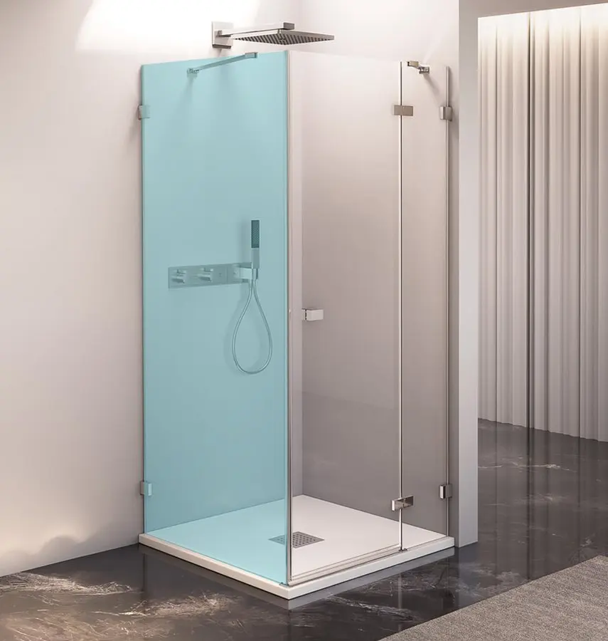 Polysan - Pivot dušas durvis 100 cm, hroms/caurspīdīgs stikls FL1210R
