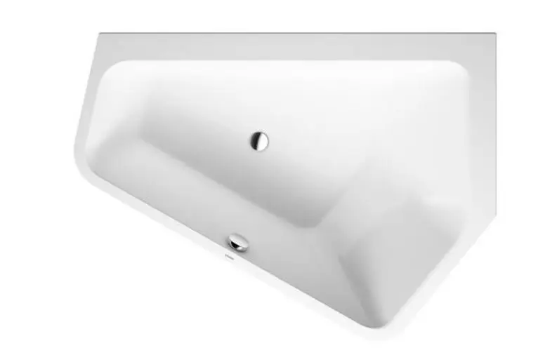 Duravit Paiova 5 - asimetriska vanna, 177x130 cm, ar paneli, labā puse, balta 700395000000000