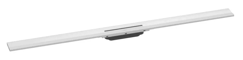 Hansgrohe RainDrain Flex - dušas noteka 1200 ar nerūsējošā tērauda resti, saīsināma, montāžai pie sienas, balts matēts 56054700