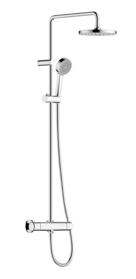 Hansa Basic - dušas komplekts ar termostatu, 1 strūkla, hromēts 55350110