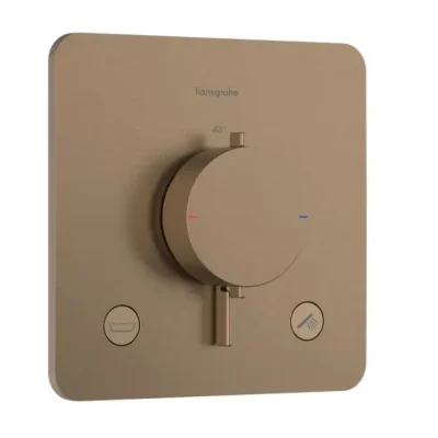 Hansgrohe Ecostat Comfort Q - zemapmetuma termostata maisītājs, 2 patērētājiem, matēta bronza 33717140