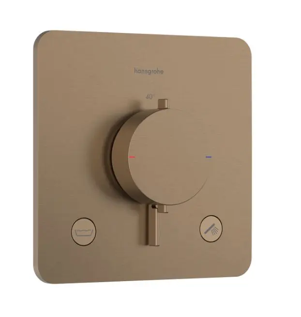 Hansgrohe Ecostat Comfort Q - zemapmetuma termostata maisītājs, 2 patērētājiem, matēta bronza 33717140