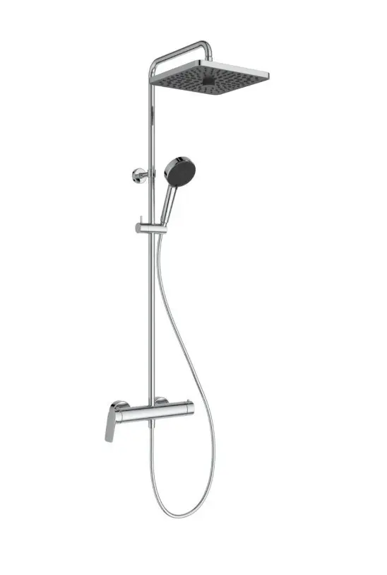 Ideal Standard CeraFlow T25+ - dušas komplekts ar maisītāju, 26x26 cm, 2 strūklas veidi, hromēts A8533AA