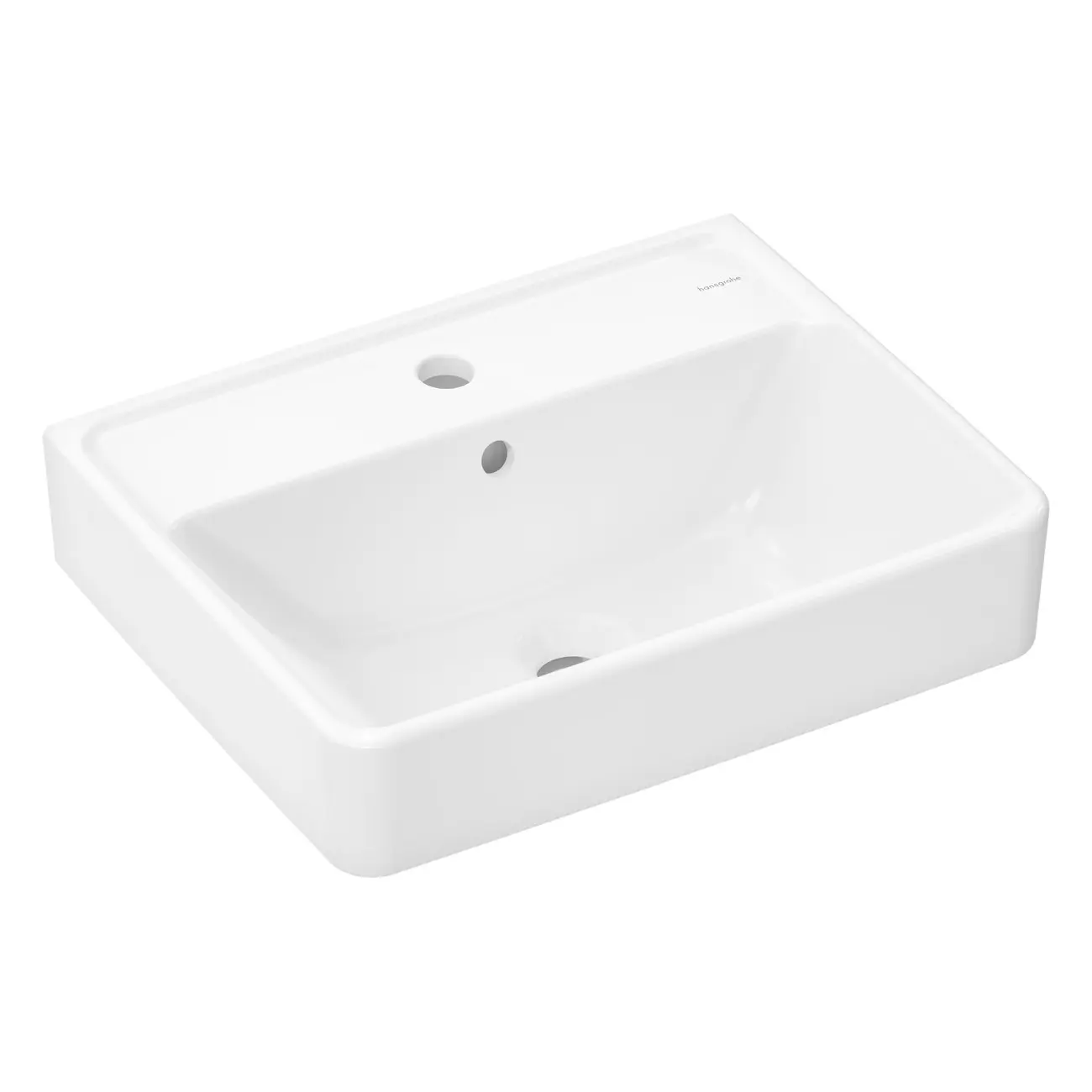 Hansgrohe Xanuia Q - roku mazgājamā izlietne 50x39 cm, ar pārplūdi, jaucējkrāna caurumu, SmartClean, balta 61008450