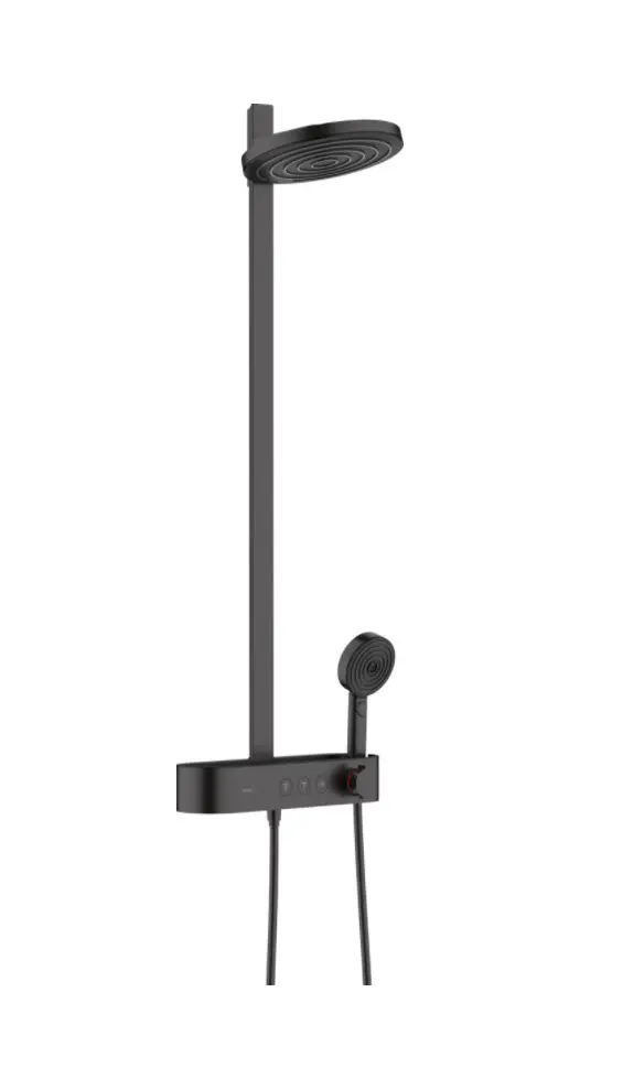 Hansgrohe Pulsify S - dušas komplekts 260 ar termostatu ShowerTablet Select 400, 2 strūklas, matēti melns 24240670
