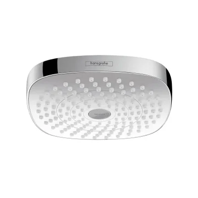 Hansgrohe Croma Select E - galvas duša 180, EcoSmart 9 l/min, 2 strūklas, balta / hromēta 26528400