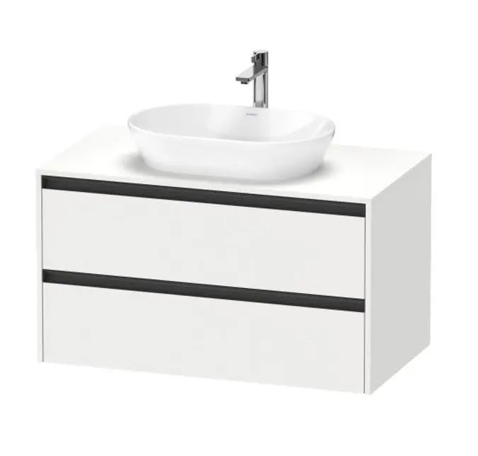 Duravit Ketho.2 - izlietnes skapītis, 57x100x55 cm, 2 atvilktnes, balts matēts K24896018180000