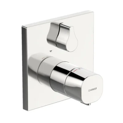 Hansa Living - termostatisks vannas maisītājs - zemapmetuma, pārslēgs 2 patērētājiem, hroms 81143562