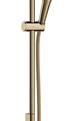 Hansgrohe Rainfinity - dušas komplekts: rokas duša, stienis un šļūtene, 3 strūklas veidi, EcoSmart, zelts 28746990