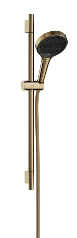 Hansgrohe Rainfinity - dušas komplekts: rokas duša, stienis un šļūtene, 3 strūklas veidi, EcoSmart, zelts 28746990