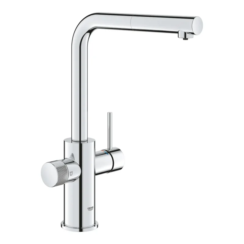 Grohe Blue Pure - virtuves izlietnes maisītājs Minta ar filtra funkciju un izvelkamu gala daļu, hroms 30590000