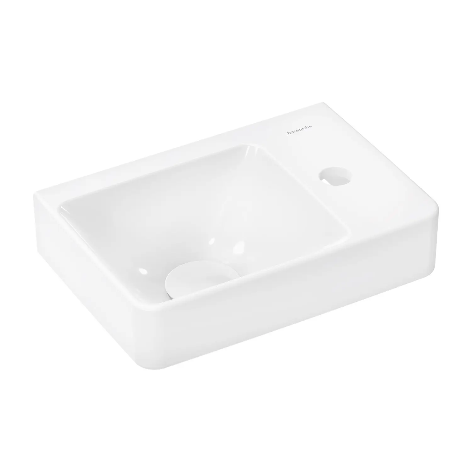 Hansgrohe Xelu Q - roku mazgāšanas izlietne 36x25 cm, bez pārplūdes, jaucējkrāna caurums labajā pusē, SmartClean, balta 61084450
