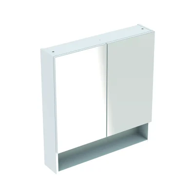 Geberit Selnova Square - spoguļskapis 85x59x18 cm, 2 durvis, spīdīgi balts 501.264.00.1