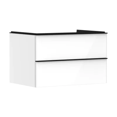 Hansgrohe Xelu Q - izlietnes skapītis, 50x78x55 cm, 2 atvilktnes, balts spīdīgs/matēti melns 54074670
