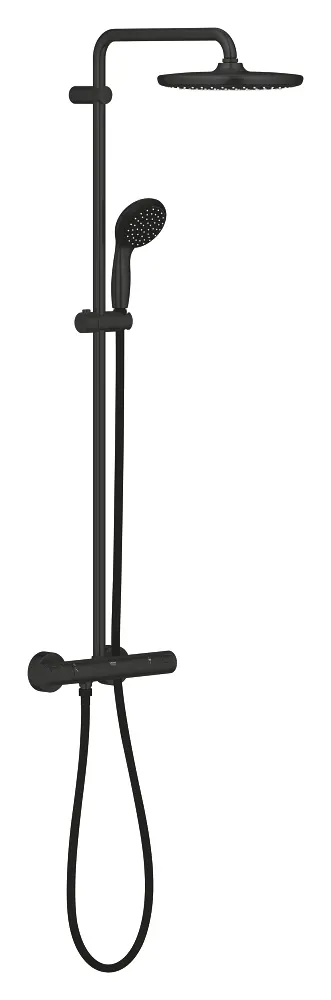Grohe Vitalio Start - dušas komplekts 250 ar termostatu, 1 strūklas veids, matēti melns 266772430