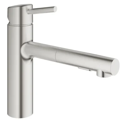 Grohe Concetto - virtuves izlietnes vienas sviras maisītājs, SuperSteel 30273DC1